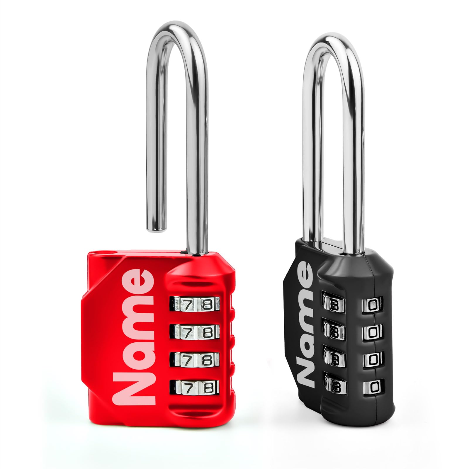 Personalized Engraved with Name 4 Digit Combination Long Lock